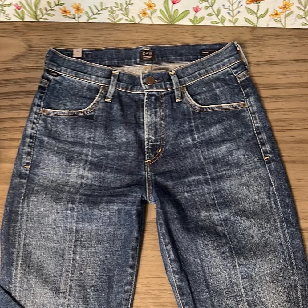 CITIZENS OF HUMANITY STEP HEM ANKLE CROPPED AMARI JEANS 26 - Picture 4 of 16